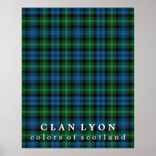 KlanLyon färger av den Skottland tartanen Poster