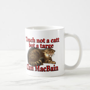 KlanMacBain handlag inte en Catt Bot en Targe Kaffemugg