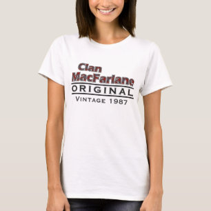KlanMacFarlane vintage skräddarsy din Birthyear Tee Shirt