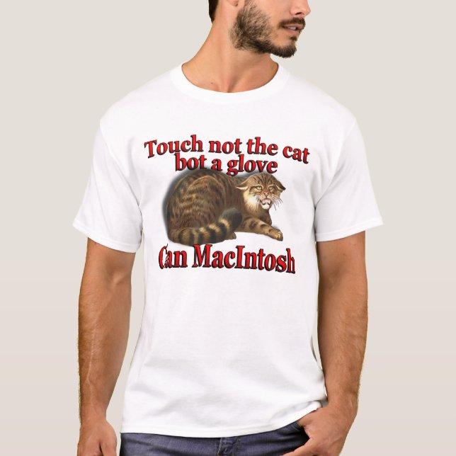 KlanMacintoshhandlag inte kattboten en handske T Shirt (Framsida)