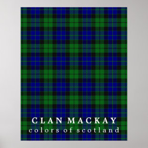 KlanMacKay färger av den Skottland tartanen Poster