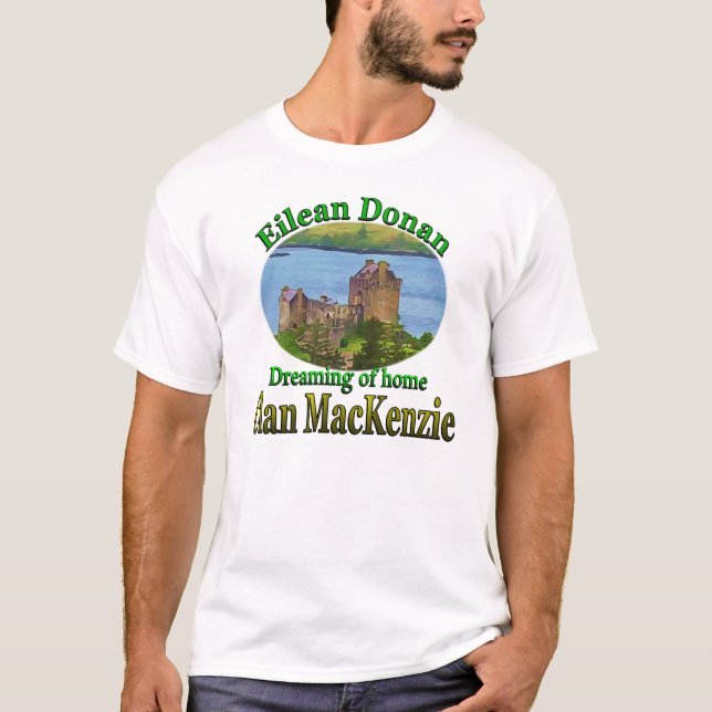 KlanMacKenzie drömma av hem- Eilean Donan T Shirt (Framsida)