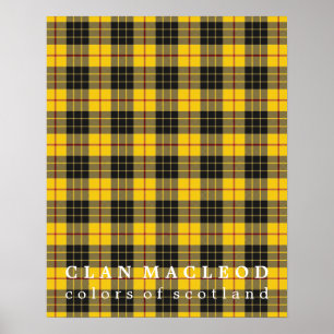 KlanMacLeod färger av den Skottland tartanen Poster