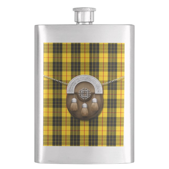 KlanMacLeod Tartan och Sporran Fickplunta (Framsidan)