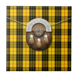 KlanMacLeod Tartan och Sporran Kakelplatta