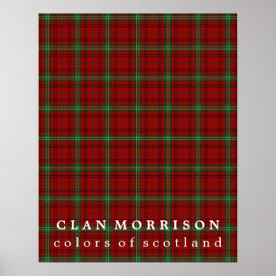 KlanMorrison färger av den Skottland tartanen Poster