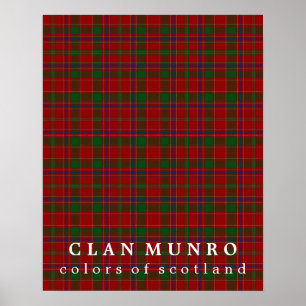 KlanMunro färger av den Skottland tartanen Poster