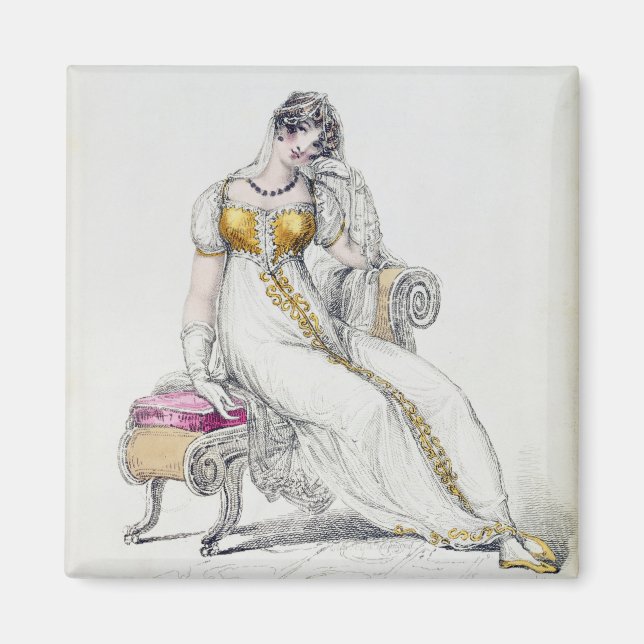 Klänning eller bröllop-klänning, mode-platta från magnet (Framsidan)