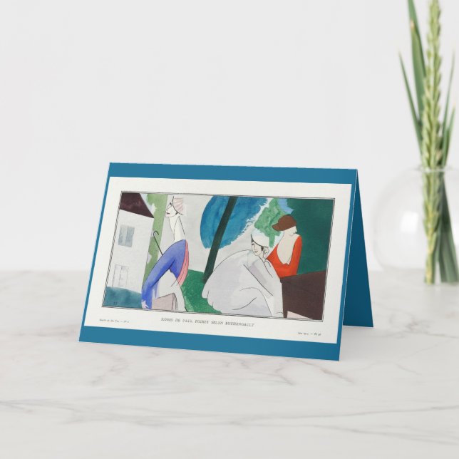 Klänningar av Paul Poiret Enligt Boussingault Helgkort (Framsida)