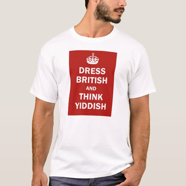 Klänningbritt och tänkaYiddish T-shirt (Framsida)