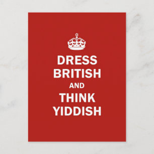 Klänningbritt och tänkaYiddish Vykort
