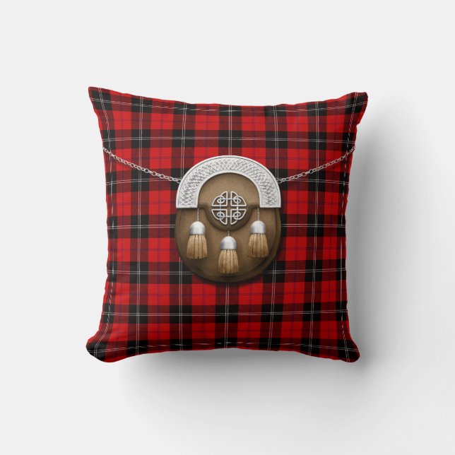KlanRamsay Tartan och Sporran Kudde (Framsida)