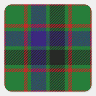 KlanReid Tartan Fyrkantigt Klistermärke
