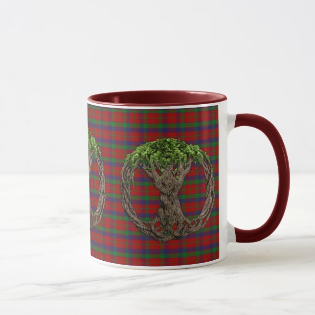 KlanRobertson Tartan och Celtic livets träd Mugg (Höger)