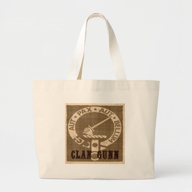 Klans Gunn Crest-märke - Sepia Jumbo Tygkasse (Framsidan)