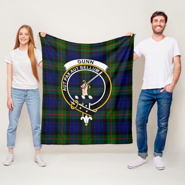 Klans Gunn Modern Tartan Rutmönster Fleecefilt (På plats)