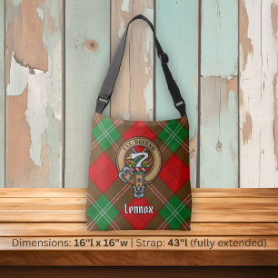 Klans Lennox vapen över tartan Axelväska