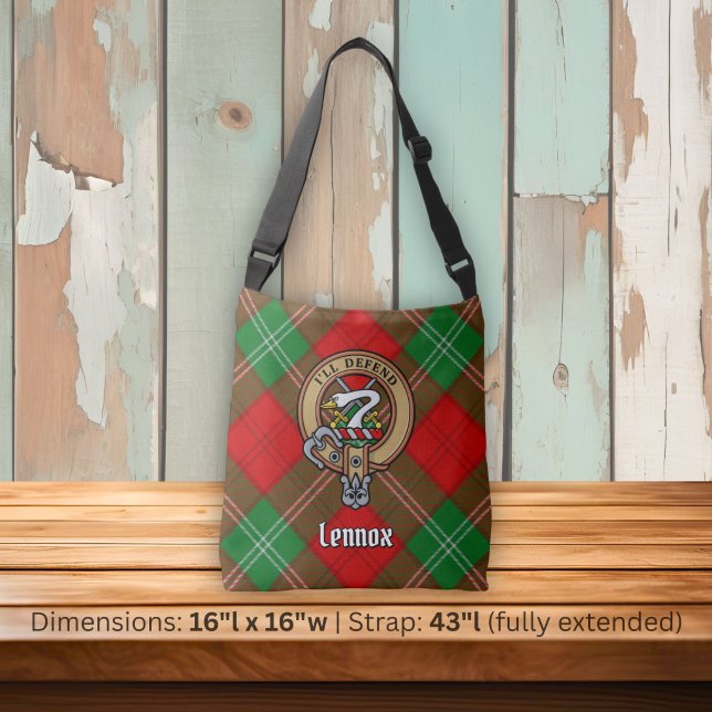 Klans Lennox vapen över tartan Axelväska (Skapare uppladdad)