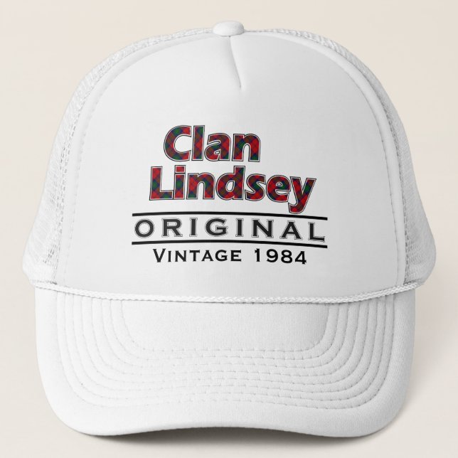 Klans Lindsey Vintage Anpassa Ditt Födelseår Truckerkeps (Framsida)