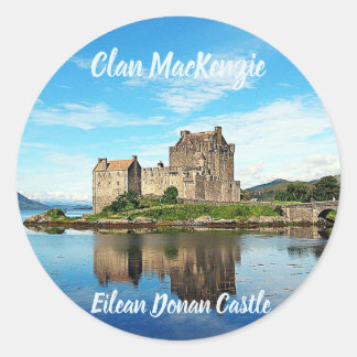 Klans MacKenzie Eilean Donan slott Skottland Runt Klistermärke