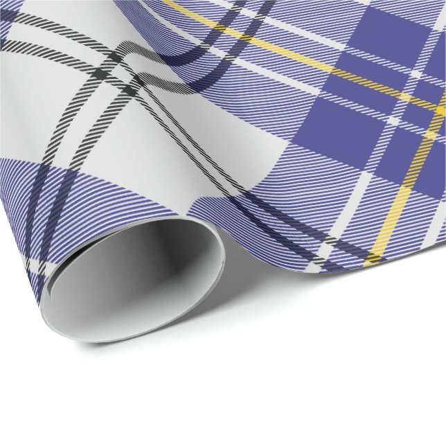Klans MacPherson blå klänning tartan presentpapper (Rullad Hörn)