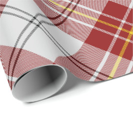 Klans MacPherson röda klänning tartan inslagspappe Presentpapper