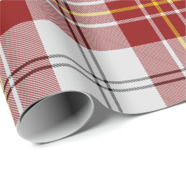 Klans MacPherson röda klänning tartan inslagspappe Presentpapper
