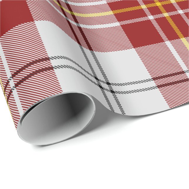 Klans MacPherson röda klänning tartan inslagspappe Presentpapper (Rullad Hörn)