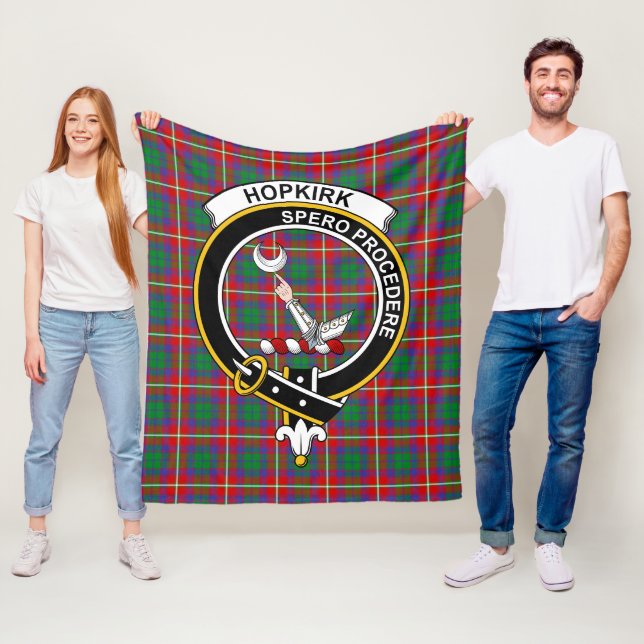 Klanslaget Hopkirk Tartan Rutmönster Fleecefilt (På plats)
