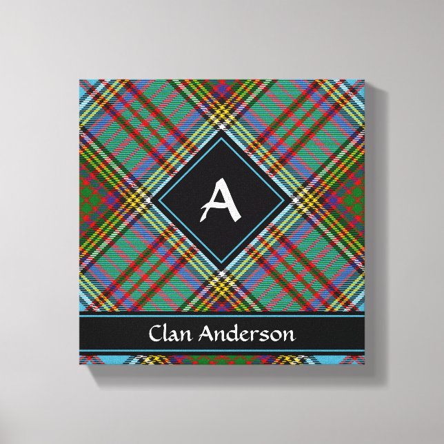 Klansläkt Anderson Tartan Canvastryck (Framsida)