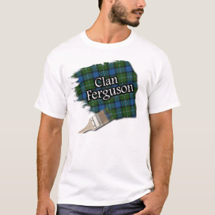 Klansläkt Ferguson Skotsk Tartanmålning Skjorta T-shirt