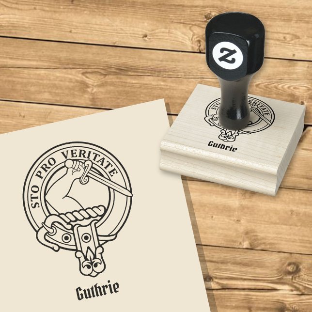 Klansläkt Guthrie Crest gummistämpel Stämpel (Skapare uppladdad)