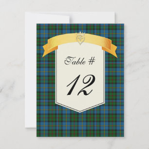 Klansläkt MacLeod Tartan Rutmönstrad Bröllops Bord Inbjudningar