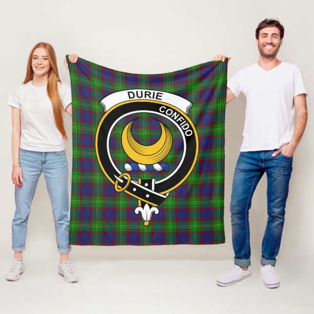 Klansläkting Durie Tartan Rutig Fleecefilt (På plats)