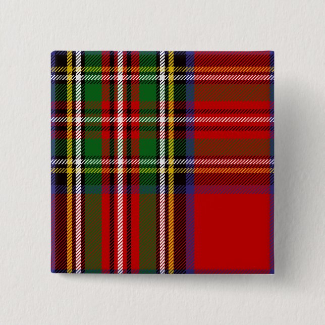 KlanStewart Tartan Knapp (Framsida)