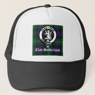 KlanSutherland vapensköld & Tartan Truckerkeps