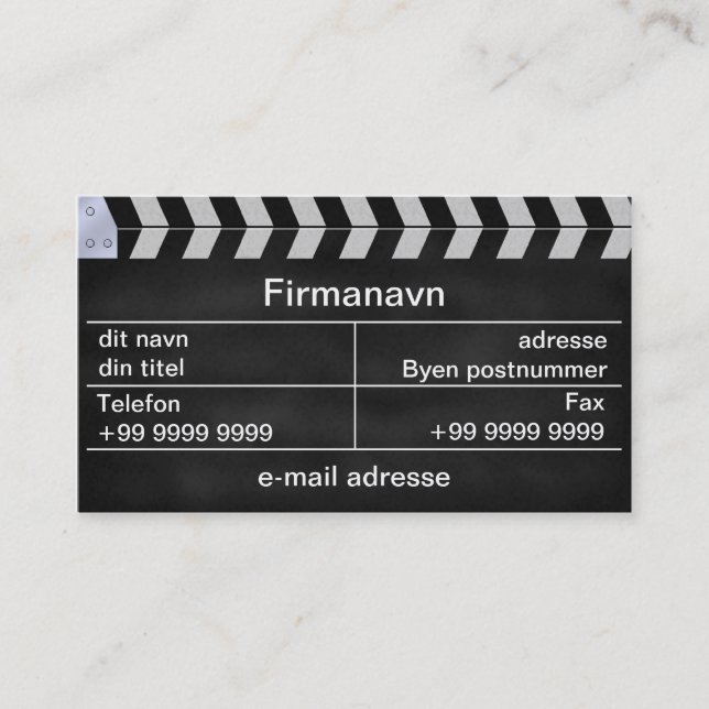 klap Biograf Visitkort (Framsida)