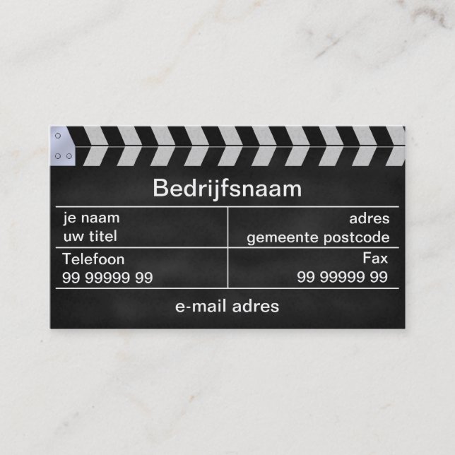 klap bioscoop visitkort (Framsida)