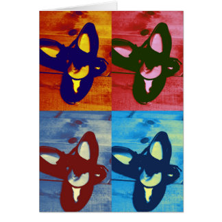 Klapp skor popkonst hälsningskort