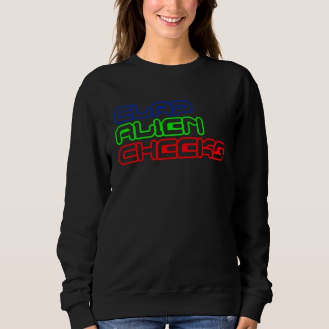 Klappa utomjordingars kinder UFO Storma Område 51 T Shirt (Framsida)