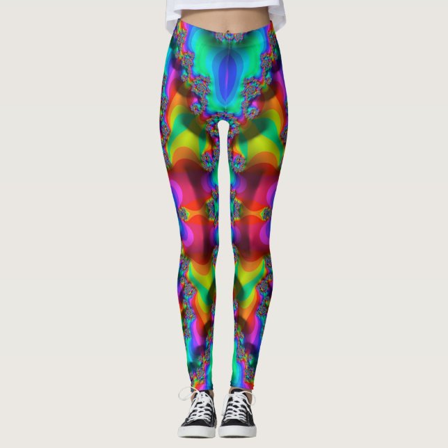Klappar ~Ljusstark flerfärgad ~ Original Leggings (Framsida)
