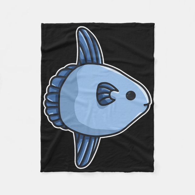 Klapper Fisk Klapper - Mola Mola Fisk Fleecefilt (Framsidan)