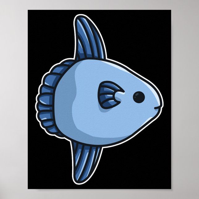 Klapper fisk Klapper Stor klapper - Mola Mola Fisk Poster (Framsidan)