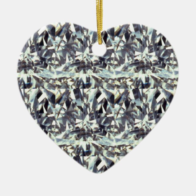klar ädelsten, diamant julgransprydnad keramik (Framsidan)