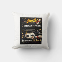 Klar Äntligen Fri Examensskjorta Kudde