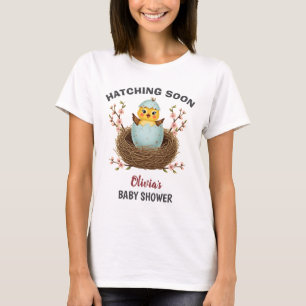 Klar att Kläckas Söt Kyckling Bebis Babyshower T Shirt