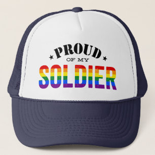 Klar av min Gay Soldier Rainbow Flagga Truckerkeps