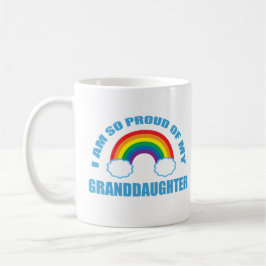 Klar av min mordotter Rainbow Grandparent Kaffemugg