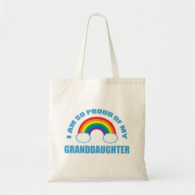 Klar av min mordotter Rainbow Grandparent Tygkasse (Framsidan)