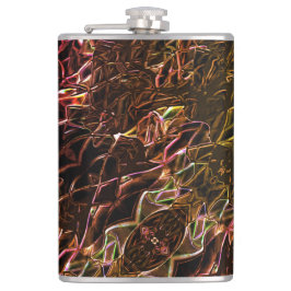 Klar brun neonspegling av stil med hasch linjer fickplunta